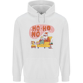 HO HO No Funny Lazy Christmas Bah Humbug Xmas Childrens Kids Hoodie White