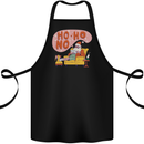 HO HO No Funny Lazy Christmas Bah Humbug Xmas Cotton Apron 100% Organic Black