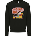 HO HO No Funny Lazy Christmas Bah Humbug Xmas Kids Sweatshirt Jumper Black
