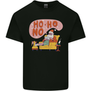 HO HO No Funny Lazy Christmas Bah Humbug Xmas Kids T-Shirt Childrens Black