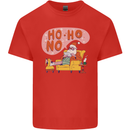 HO HO No Funny Lazy Christmas Bah Humbug Xmas Kids T-Shirt Childrens Red