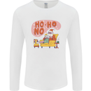 HO HO No Funny Lazy Christmas Bah Humbug Xmas Mens Long Sleeve T-Shirt White