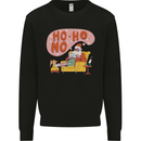 HO HO No Funny Lazy Christmas Bah Humbug Xmas Mens Sweatshirt Jumper Black
