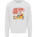 HO HO No Funny Lazy Christmas Bah Humbug Xmas Mens Sweatshirt Jumper White