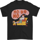 HO HO No Funny Lazy Christmas Bah Humbug Xmas Mens T-Shirt 100% Cotton Black