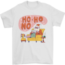 HO HO No Funny Lazy Christmas Bah Humbug Xmas Mens T-Shirt 100% Cotton White
