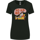 HO HO No Funny Lazy Christmas Bah Humbug Xmas Womens Wider Cut T-Shirt Black