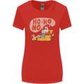 HO HO No Funny Lazy Christmas Bah Humbug Xmas Womens Wider Cut T-Shirt Red