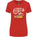 HO HO No Funny Lazy Christmas Bah Humbug Xmas Womens Wider Cut T-Shirt Red