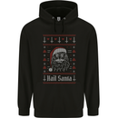 Hail Santa Demonic Evil Anti Christmas Xmas Childrens Kids Hoodie Black