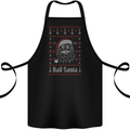 Hail Santa Demonic Evil Anti Christmas Xmas Cotton Apron 100% Organic Black