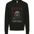 Hail Santa Demonic Evil Anti Christmas Xmas Kids Sweatshirt Jumper Black