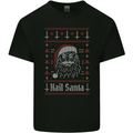 Hail Santa Demonic Evil Anti Christmas Xmas Kids T-Shirt Childrens Black