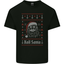 Hail Santa Demonic Evil Anti Christmas Xmas Kids T-Shirt Childrens Black