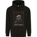 Hail Santa Demonic Evil Anti Christmas Xmas Mens 80% Cotton Hoodie Black
