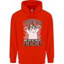 Hail the All Mighty Frenchie French Bulldog Dog Childrens Kids Hoodie Bright Red