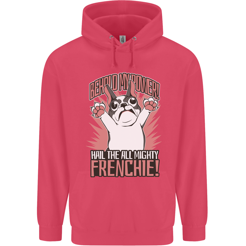 Hail the All Mighty Frenchie French Bulldog Dog Childrens Kids Hoodie Heliconia