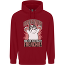 Hail the All Mighty Frenchie French Bulldog Dog Childrens Kids Hoodie Red