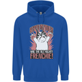 Hail the All Mighty Frenchie French Bulldog Dog Childrens Kids Hoodie Royal Blue