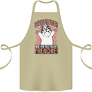 Hail the All Mighty Frenchie French Bulldog Dog Cotton Apron 100% Organic Khaki