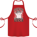 Hail the All Mighty Frenchie French Bulldog Dog Cotton Apron 100% Organic Red
