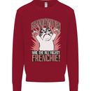 Hail the All Mighty Frenchie French Bulldog Dog Kids Sweatshirt Jumper Red