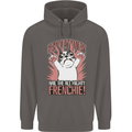Hail the All Mighty Frenchie French Bulldog Dog Mens 80% Cotton Hoodie Charcoal