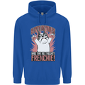 Hail the All Mighty Frenchie French Bulldog Dog Mens 80% Cotton Hoodie Royal Blue