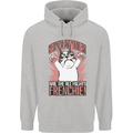 Hail the All Mighty Frenchie French Bulldog Dog Mens 80% Cotton Hoodie Sports Grey