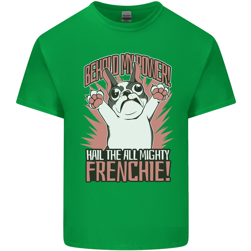 Hail the All Mighty Frenchie French Bulldog Dog Mens Cotton T-Shirt Tee Top Irish Green