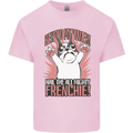 Hail the All Mighty Frenchie French Bulldog Dog Mens Cotton T-Shirt Tee Top Light Pink