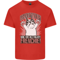 Hail the All Mighty Frenchie French Bulldog Dog Mens Cotton T-Shirt Tee Top Red