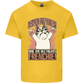 Hail the All Mighty Frenchie French Bulldog Dog Mens Cotton T-Shirt Tee Top Yellow