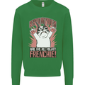 Hail the All Mighty Frenchie French Bulldog Dog Mens Sweatshirt Jumper Irish Green