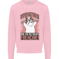 Hail the All Mighty Frenchie French Bulldog Dog Mens Sweatshirt Jumper Light Pink