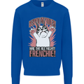 Hail the All Mighty Frenchie French Bulldog Dog Mens Sweatshirt Jumper Royal Blue