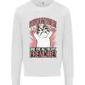 Hail the All Mighty Frenchie French Bulldog Dog Mens Sweatshirt Jumper White