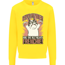 Hail the All Mighty Frenchie French Bulldog Dog Mens Sweatshirt Jumper Yellow