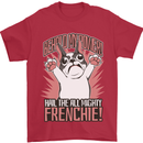 Hail the All Mighty Frenchie French Bulldog Dog Mens T-Shirt 100% Cotton Red