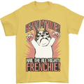 Hail the All Mighty Frenchie French Bulldog Dog Mens T-Shirt 100% Cotton Yellow