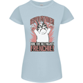 Hail the All Mighty Frenchie French Bulldog Dog Womens Petite Cut T-Shirt Light Blue
