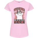 Hail the All Mighty Frenchie French Bulldog Dog Womens Petite Cut T-Shirt Light Pink