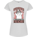 Hail the All Mighty Frenchie French Bulldog Dog Womens Petite Cut T-Shirt White