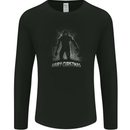 Hairy Christmas Bigfoot Yeti Xmas Mens Long Sleeve T-Shirt Black