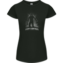 Hairy Christmas Bigfoot Yeti Xmas Womens Petite Cut T-Shirt Black