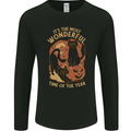 Halloween Cats Wonderful Time of the Year Mens Long Sleeve T-Shirt Black