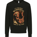 Halloween Cats Wonderful Time of the Year Mens Sweatshirt Jumper Black