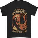 Halloween Cats Wonderful Time of the Year Mens T-Shirt 100% Cotton Black