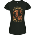 Halloween Cats Wonderful Time of the Year Womens Petite Cut T-Shirt Black