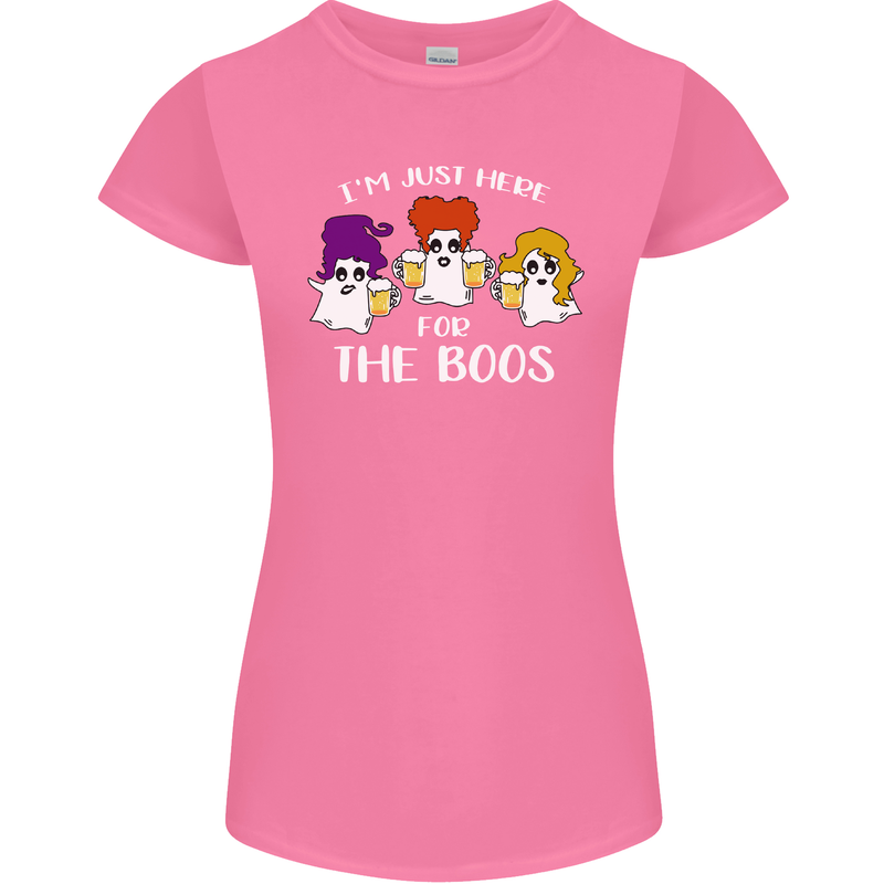 Halloween Im Just Here For the Boos Womens Petite Cut T-Shirt